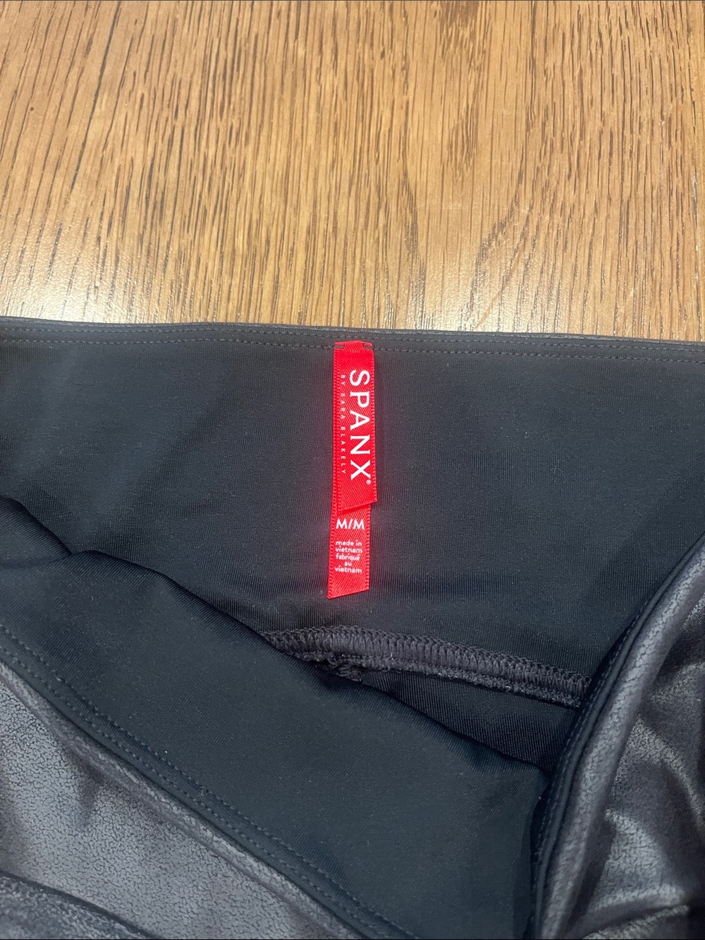 SPANX Black Kids Leggings with Red Logo Tag